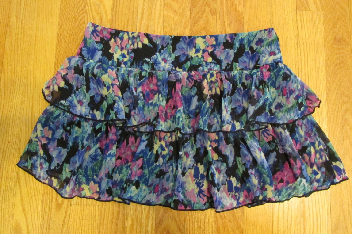 JOE BENBASSET GIRL'S SIZE XL SKIRT BLACK BLUE FUCHSIA GREEN MONET ...