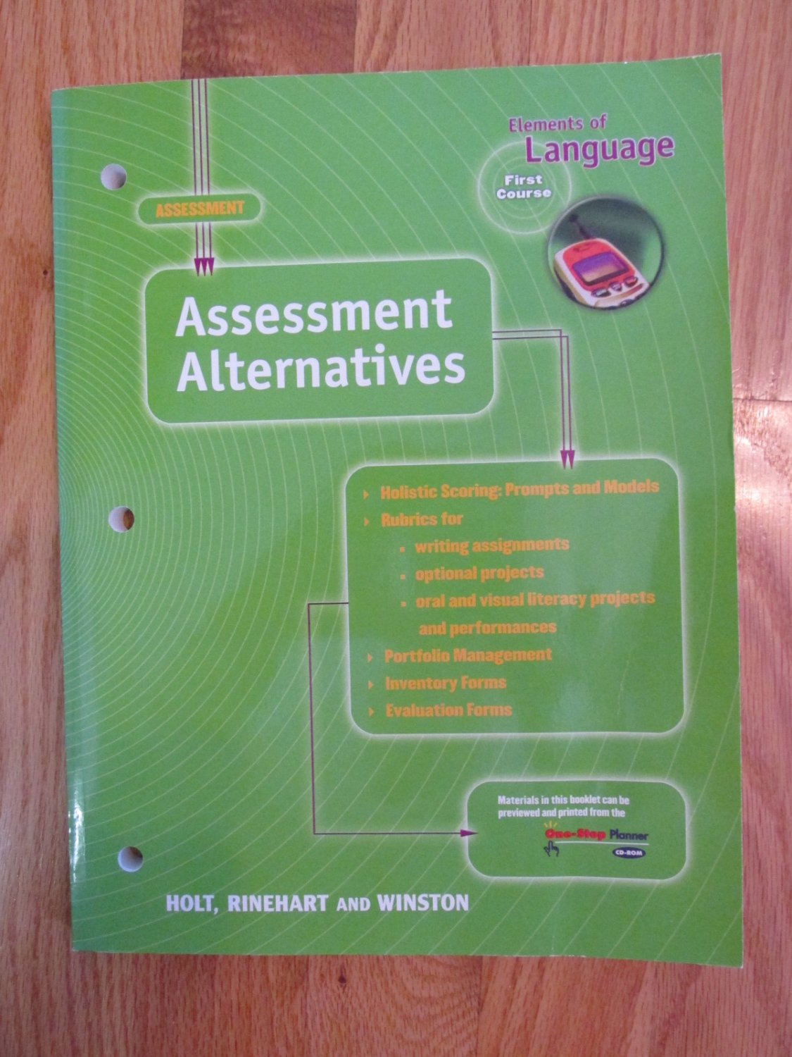 ELEMENTS OF LANGUAGE FIRST COURSE 7th GRADE ASSESSMENT HOLT ISBN 0