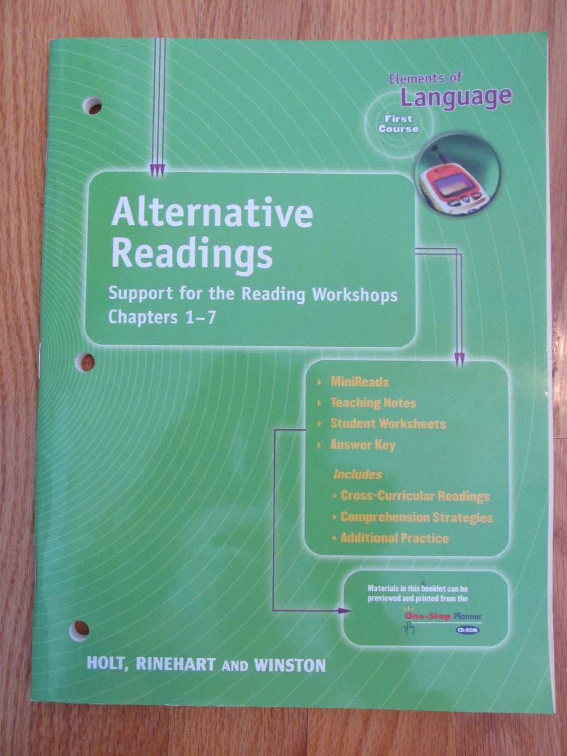 ELEMENTS OF LANGUAGE FIRST COURSE 7th GRADE ALT READ HOLT ISBN 0030572924 NEW 2000