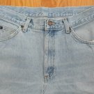 LEE 1889 MEN'S SIZE 34 X 28 JEANS LIGHT BLUE STONE WASHED 80'S STRAIGHT LEGS LEGS DISTRESSED