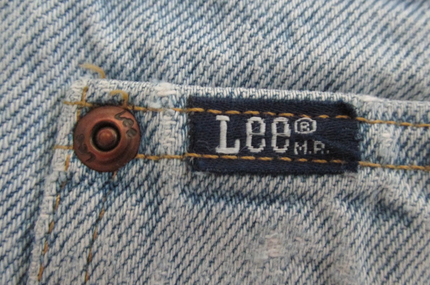LEE 1889 MEN'S SIZE 34 X 28 JEANS LIGHT BLUE STONE WASHED 80'S STRAIGHT ...