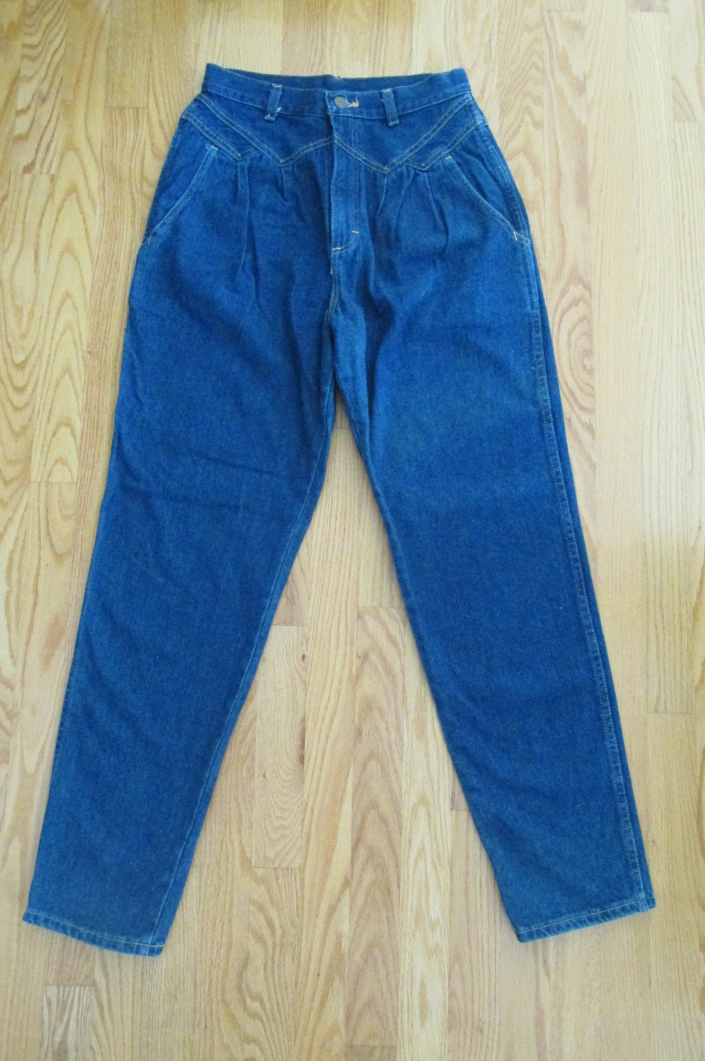 SEARS WOMEN'S JUNIOR'S SZ 11 JEANS DK BL TROUSER HIGH WAIST MOM 90'S ...