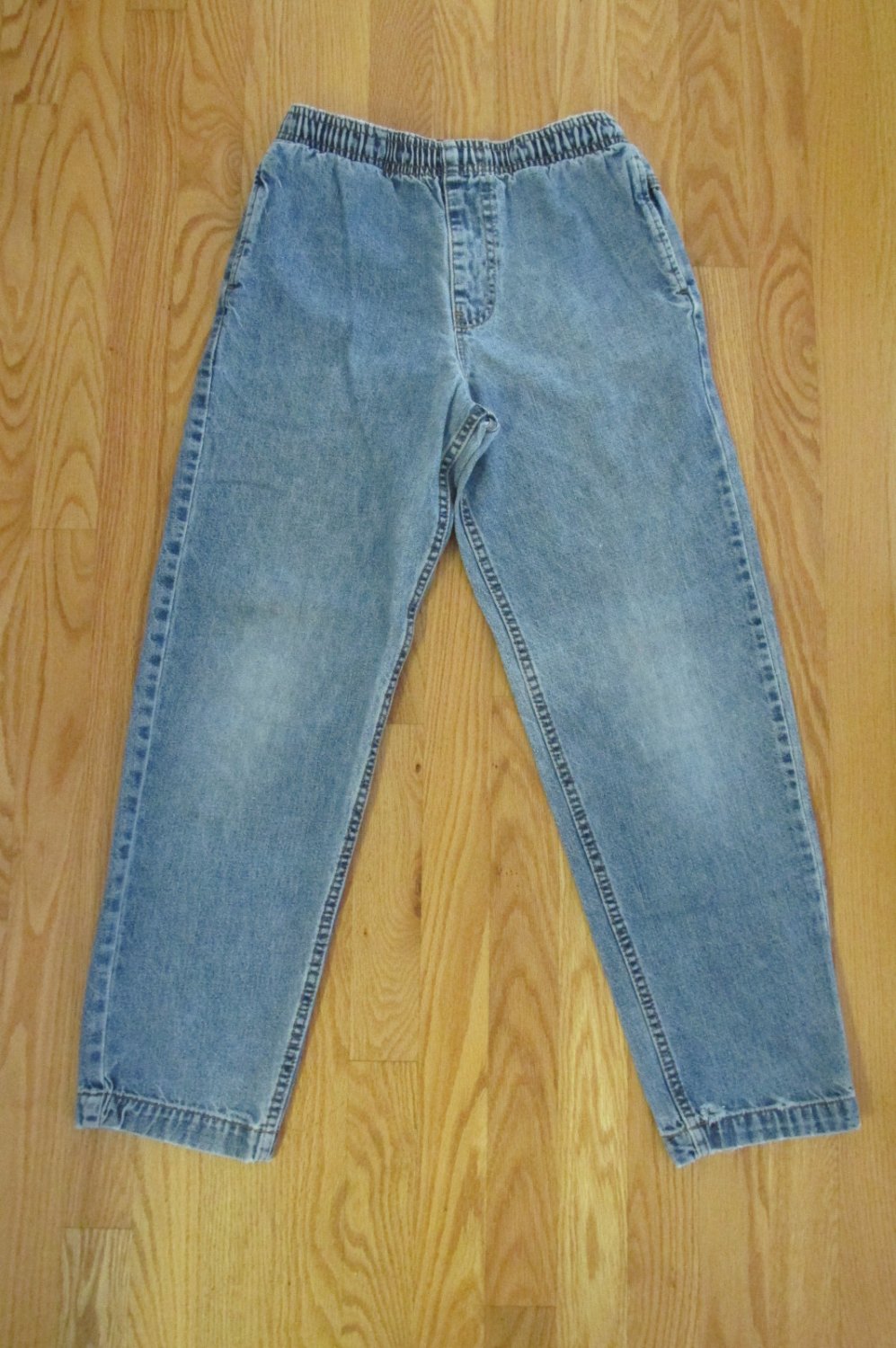 BOY'S SIZE M 10 12 ? JEANS LT BLUE STONE WASHED DENIM COOL TAPER LEG ...