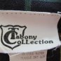 TABONY COLLECTION GIRL'S SIZE 6X DRESS NAVY, RED, PLAID CHRISTMAS JUMPER USA MADE