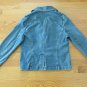 RELATIVITY WOMEN'S SIZE PS JACKET MED BLUE SLUB STRETCH DENIM JEAN BLAZER SUIT COAT