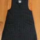 HEART AND SOUL GIRL'S SIZE 6X DRESS NAVY & GREEN PLAID CHRISTMAS JUMPER USA MADE