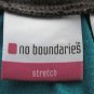 NO BOUNDARIES WOMEN'S JUNIOR'S SIZE XS (1) TOP TEAL & CHARCOAL GRAY T-SHIRT KNIT SS