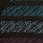 APPARATUS BOY'S SIZE M SWEATER BLACK TEAL, PURPLE, BLUE CARDIGAN VINTAGE 80'S HIPSTER