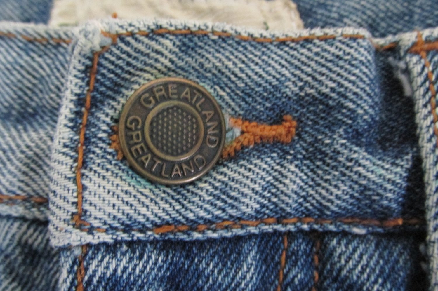 GREATLAND MEN'S SIZE 30 JEANS SHORTS MEDIUM BLUE STONE WASHED DENIM HIPSTER