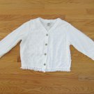 PRODUCE COMPANY WOMEN'S SIZE M JACKET WHITE CHENILLE DOTS, RIBS, & FRINGE TEXTURED COTTON SPRING