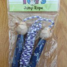 TOYS JUMP ROPE KIDS AGES 6 + PURPLE MONKEY WOOD HANDLES SKIPPING JUMPING PLAY SPORT EXERCISE NEW