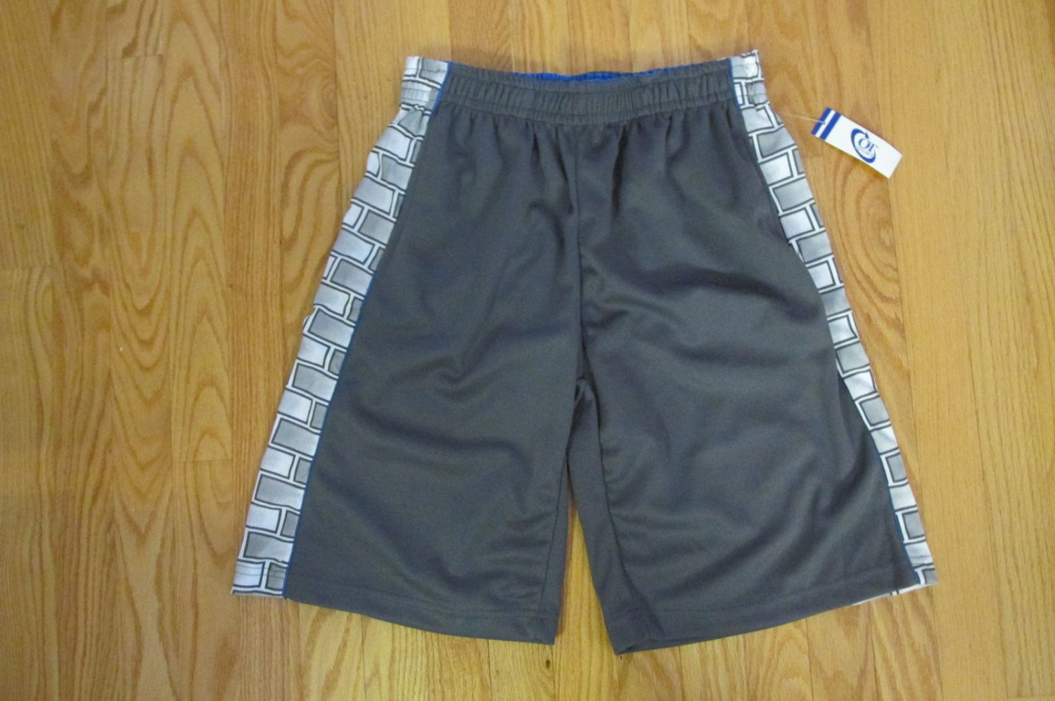 OT SPORT MEN'S SIZE S SHORTS GRAY, WHITE, & BLUE KNIT ATHLETIC NWT