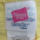 HANES GIRL'S SIZE XL (14 / 16) T-SHIRT BRIGHT YELLOW SHORT SLEEVE 100% Cotton NWT