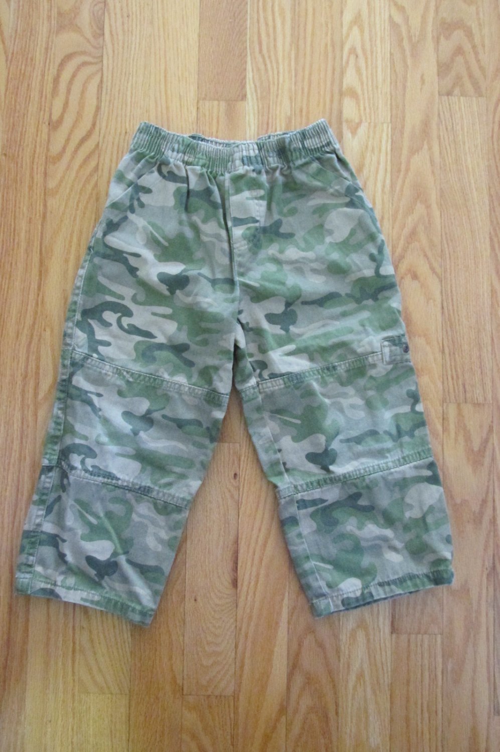 FADED GLORY BOY'S SIZE 4 PANTS GREEN CAMOUFLAGE ARMY