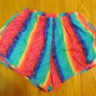 THE LIMITED GIRL'S SIZE 14 SHORTS RAINBOW STRIPE RUNNING SWIMMING MADE IN USA