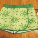 NO BOUNDARIES GIRL'S SIZE 7 / 8 SKORTS LIME GREEN FLORAL MODEST SHORTS SCOOTER NWT