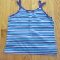 SIMPLY BASIC GIRL'S SIZE 7 / 8 SHORTS & TOP SET PURPLE JERSEY KNIT BIKE & STRIPE CAMI NWT