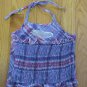 SIMPLY BASIC GIRL'S SIZE 7 LAVENDER & PINK PLAID CAPRI OUTFIT SMOCKED HALTER TOP NWT