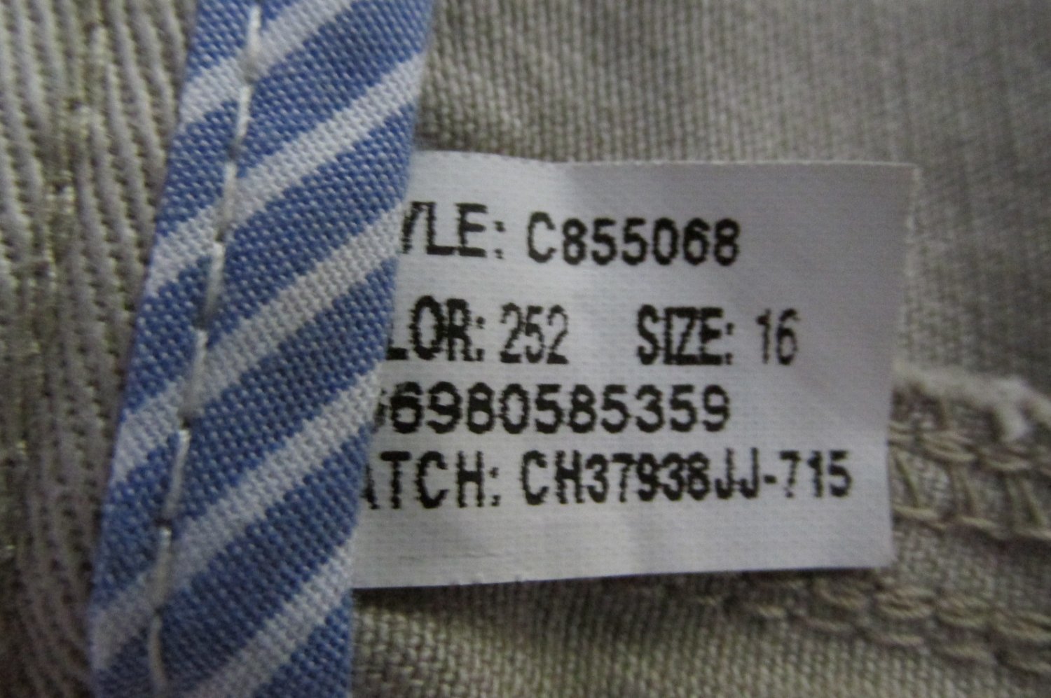 16 husky waist size