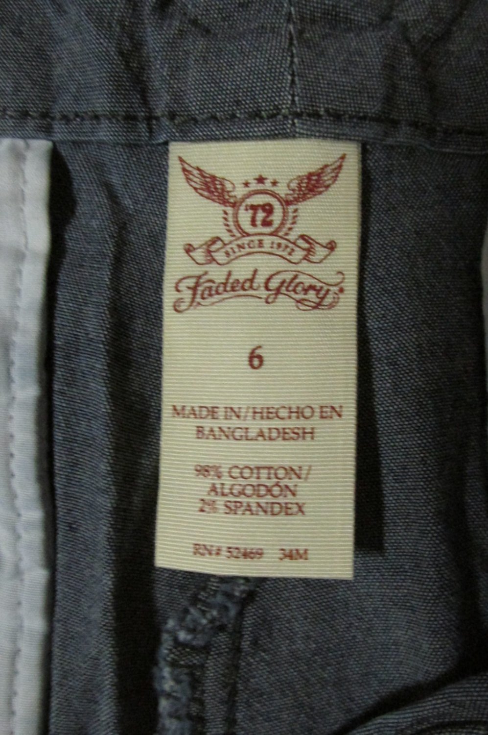 FADED GLORY WOMEN'S SIZE 6 JEAN SHORTS MED BLUE CHAMBRAY WALKING BERMUDA CHINO NWT