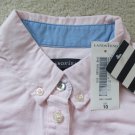LANDS' END GIRL'S SIZE 10 SHIRT PINK BUTTON DOWN LONG SLEEVE DRESS  NEW WITH TAGS