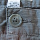 CALVIN KLEIN MEN'S SIZE 33 x 26 PANTS CHARCOAL GRAY PINSTRIPE DRESS SLACKS FLAT FRONT TROUSERS