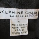 JOSEPHINE CHAUS WOMEN'S SIZE 4 JACKET BLACK TAILORED OFFICE LONG BLAZER DRESS COAT