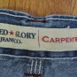 FADED GLORY WOMEN'S SIZE 6 P JEANS MED BLUE SLUB DENIM CARPENTER FARM WORK