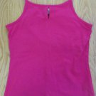 ST. JOHN'S BAY WOMEN'S SIZE  M TANK TOP RED KNIT KEYHOLE FRONT CAMISOLE CAMI