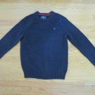 AE AMERICAN EAGLE MEN''S SIZE S SWEATER BLUE FLECK ELBOW PATCHES ATHLETIC FIT PULLOVER KNIT