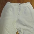 WHITE STAG WOMEN'S SIZE 12 PANTS IVORY STRETCH STIRRUP LEGGINGS VINTAGE USA MADE