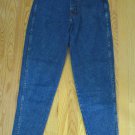 CHIC WOMEN'S SIZE 12 TALL JEANS VINTAGE 80's STONE WASHED DENIM HIGH WAIST MOM TAPERED LEG