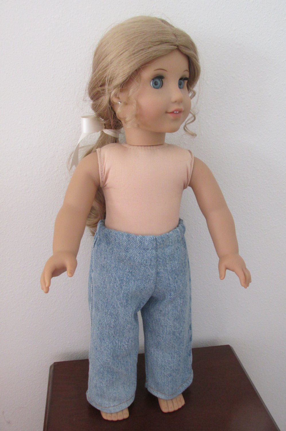AMERICAN GIRL 18" DOLL CLOTHES DENIM BLUE JEANS BOY LOGAN, TENNEY STONE