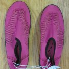 BEACHSOCKS GIRL'S SIZE 1 SHOES PINK & BLACK FLATS REMOVABLE LINER WATER SLIP ONS  NWT