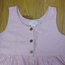 CC BATES GIRL'S SIZE 10 DRESS PINK GINGHAM PLAID JUMPER COUNTRY CUTE COW GIRL SUNDRESS