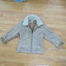 FADED GLORY GIRL'S SIZE L (10-12) COAT TAN FAUX SUEDE FAUX FUR LINED WINTER OUTERWEAR JACKET NWT