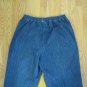 BRECKENRIDGE WOMEN'S SIZE S JEANS BLUE STRIPED RELAXED HIGH ELASTIC WAIST MOM