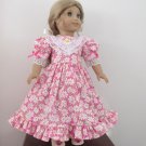 AMERICAN GIRL 18" DOLL CLOTHES EASTER PARTY DRESS PINK WHITE DAISY MY LIFE AS VICTORIAN NEW