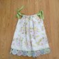 JEANIUS GIRL'S SIZE 4 / 6 PILLOWCASE DRESS PINK & GREEN CALICO YO YOS DRAWSTRING NEW SUN