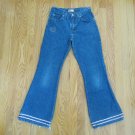 OLD NAVY GIRL'S SIZE 14 JEANS MED BLUE STONE WASHED DENIM FLARE LEG BLING DISTRESSED