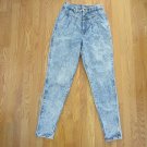 CHIC WOMEN'S SIZE 12 TALL JEANS VINTAGE 90's ACID WASH DENIM HIGH WAIST PLEATED MOM TAPERED LEG