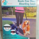 PET TRENDS HAND FREE SHOCK ABSORBING LEASH DOG RUNNING WALKING JOGGING BLACK NEW