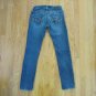 BIG STAR WOMEN'S SIZE 29 R JEANS MED BLUE SLUB DENIM SWEET SKINNY ULTRA LOW