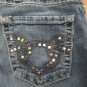 BIG STAR WOMEN'S SIZE 29 R JEANS MED BLUE SLUB DENIM SWEET SKINNY ULTRA LOW