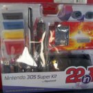 HIPSTREET NINTENDO 3DS SUPER KIT 22 IN 1 CHARGER, PROTECTOR, SYTLUS NEW IN PACKAGE