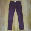 SO WOMEN'S JUNIOR'S SIZE 5 JEANS CRANBERRY STRETCH MID RISE SKINNY LEG