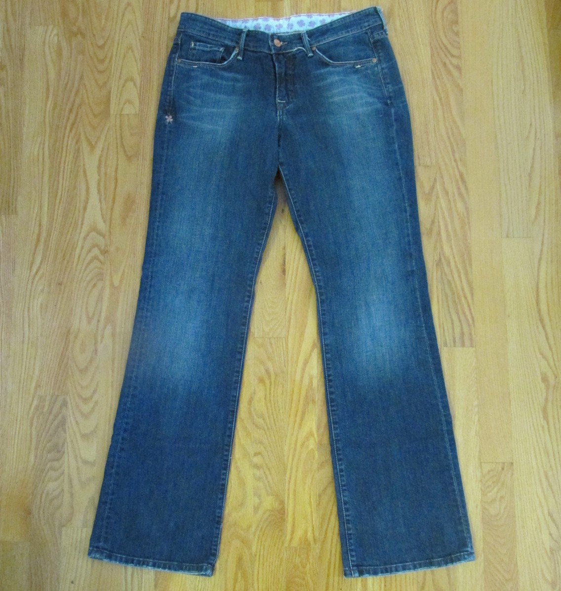 LUCKY BRAND WOMEN'S SIZE 10 X 31 JEANS MED BLUE SLUB DENIM CLASSIC RISE ...