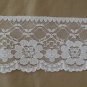 LACE WHITE DOUBLE DAISY 2 1/2 INCH WIDE FLAT SCALLOPED APPAREL CRAFT TRIM NEW BTY