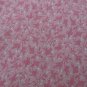ABS PINK FLORAL PRINT 100% COTTON FABRIC 42" WIDE WHITE QUILT NEW PREWASHED BTY