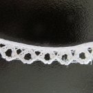 LACE WHITE 3/8 INCH WIDE RUFFLED LOOP SCALLOPED APPAREL CRAFT TRIM NEW BTY